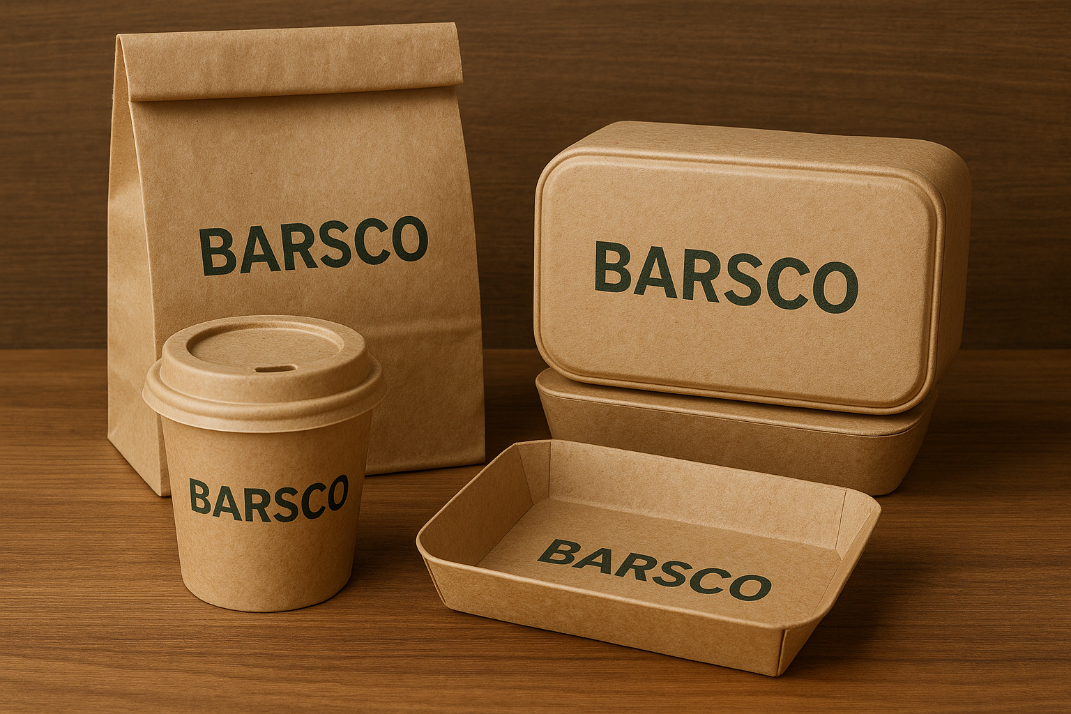 Sustainable packaging solutions showcase featuring eco-friendly materials and innovative designs